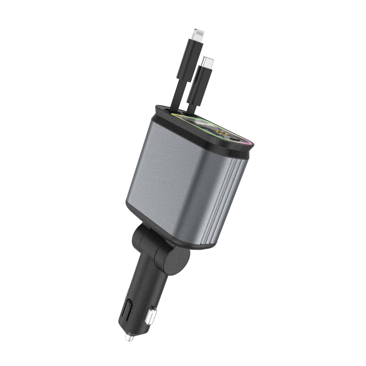 4 in 1 Retractable Smart Car Charger ( with Starlight Roof )