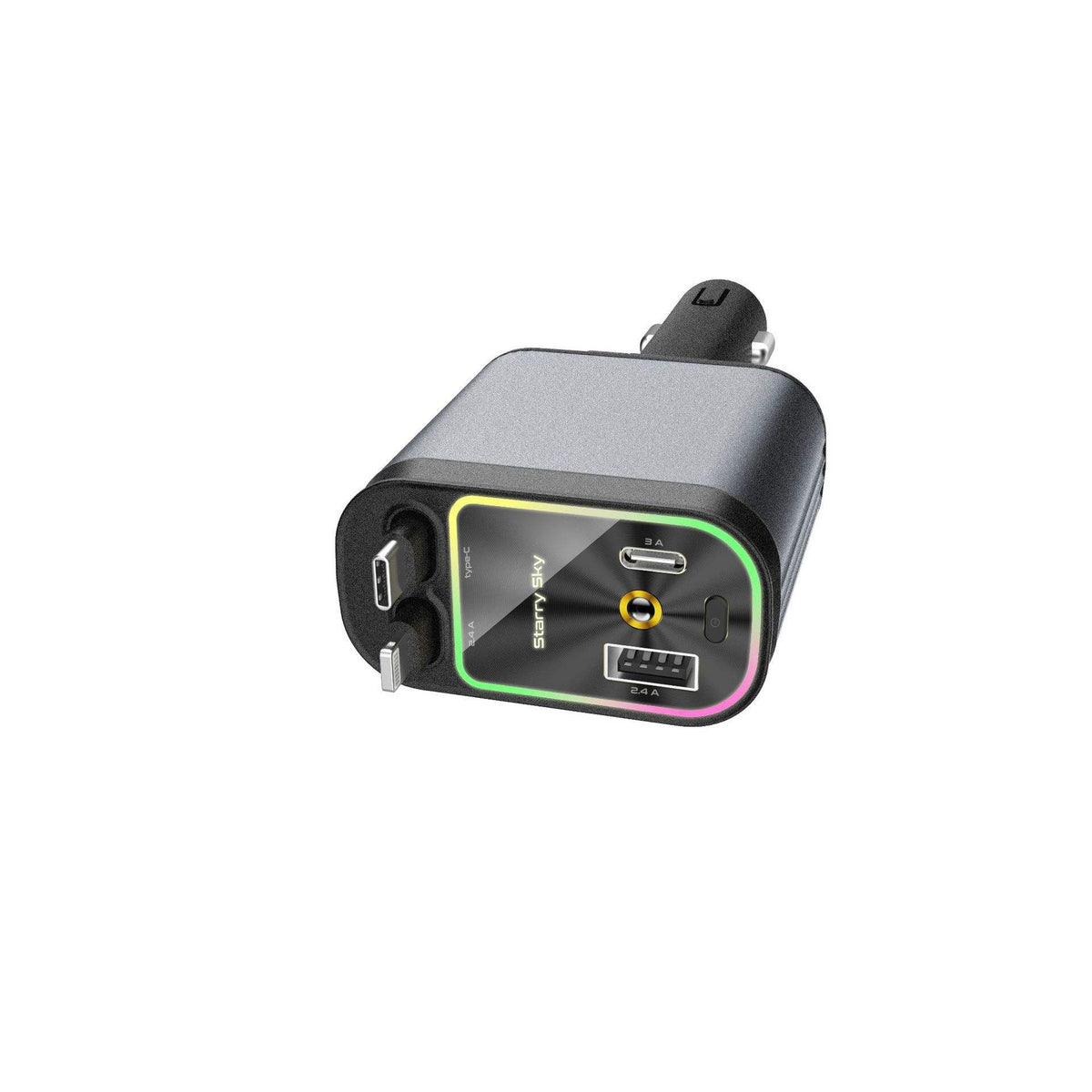 4 in 1 Retractable Smart Car Charger ( with Starlight Roof )