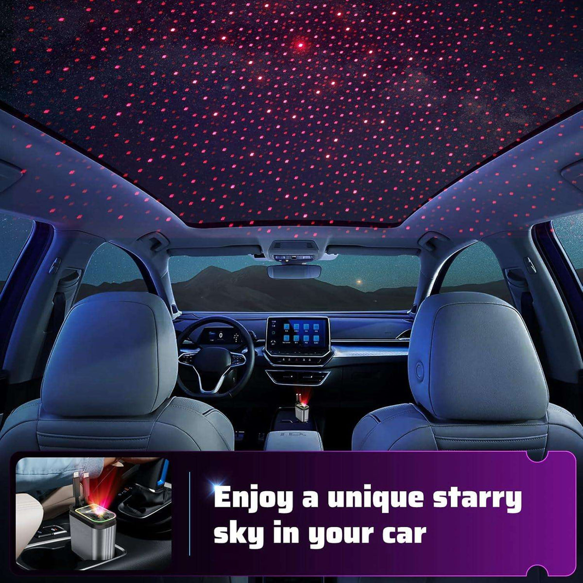 4 in 1 Retractable Smart Car Charger ( with Starlight Roof )