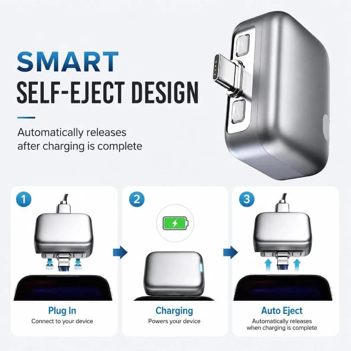 Full Charging Separator Premium Smart Auto Power Disconnector Auto Unplug Popup On Full Charging Type-C