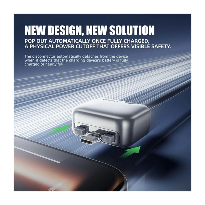 Auto Power Disconnector Automatically Pops Out After Full Charge Smart Full Charge Separator Charging Protector Type-C