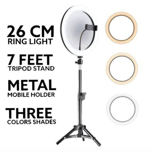 26cm 3modes Ring Light with 7ft Stand (with Box Packing)