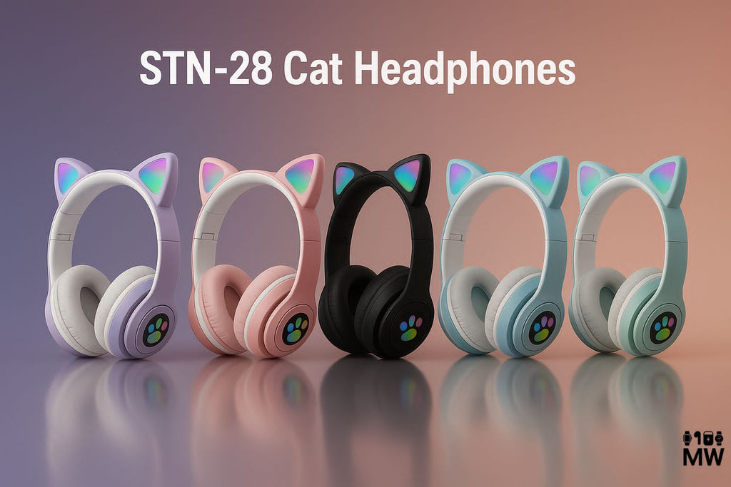 Foldable Cat Ear LED Wireless Headphones Stn-28