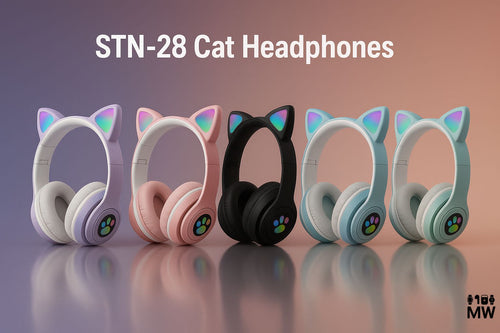 Foldable Cat Ear LED Wireless Headphones Stn-28